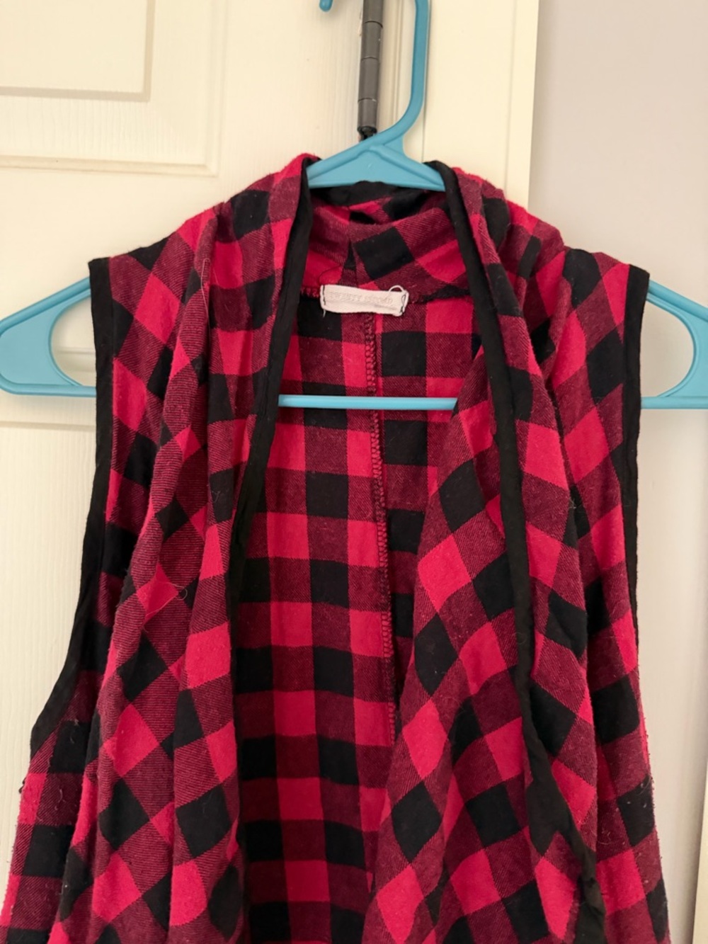 Boutique Red and Black Buffalo Plaid Vest